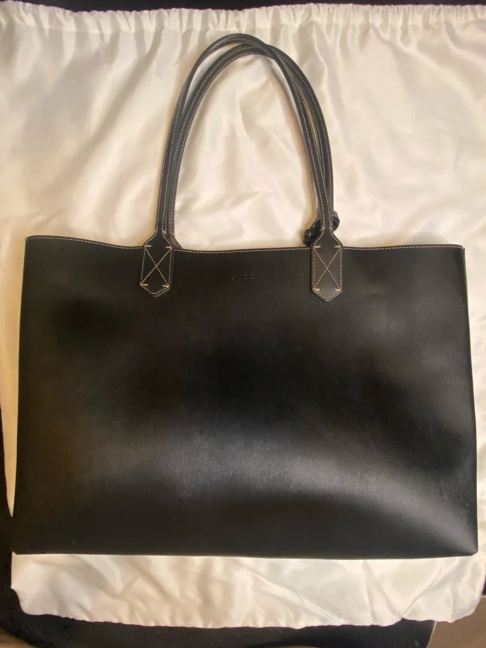 Gucci Beige/Brown GG Supreme Tote with Dark Brown Trim - Picture 9 of 16